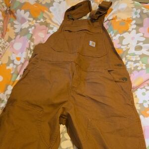 Brown Overalls with Chest Logo